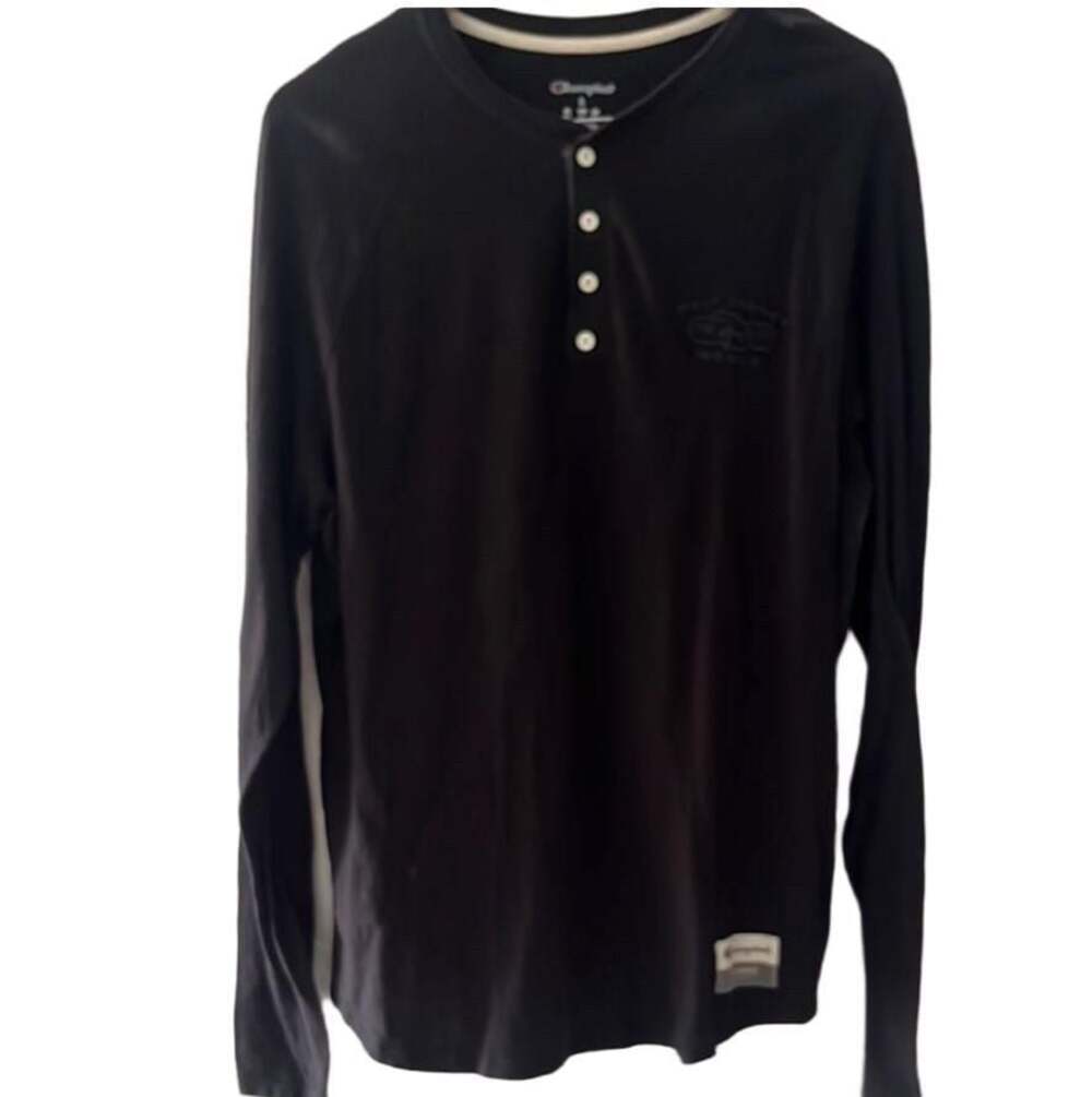 Champion x Walt Disney World Black Long Sleeve Henley Shirt